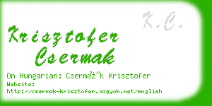 krisztofer csermak business card